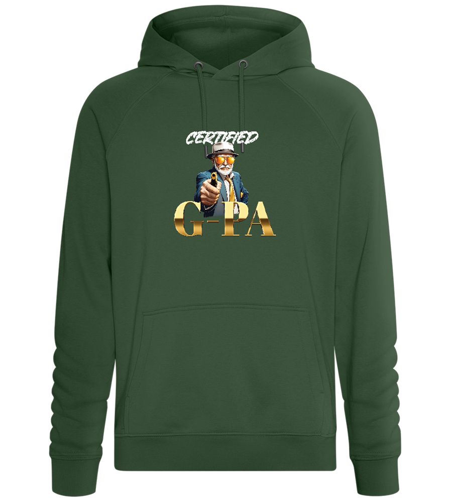 Certified G-Pa Design - Comfort unisex hoodie_GREEN BOTTLE_front