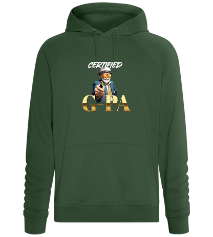 Certified G-Pa Design - Comfort unisex hoodie_GREEN BOTTLE_front