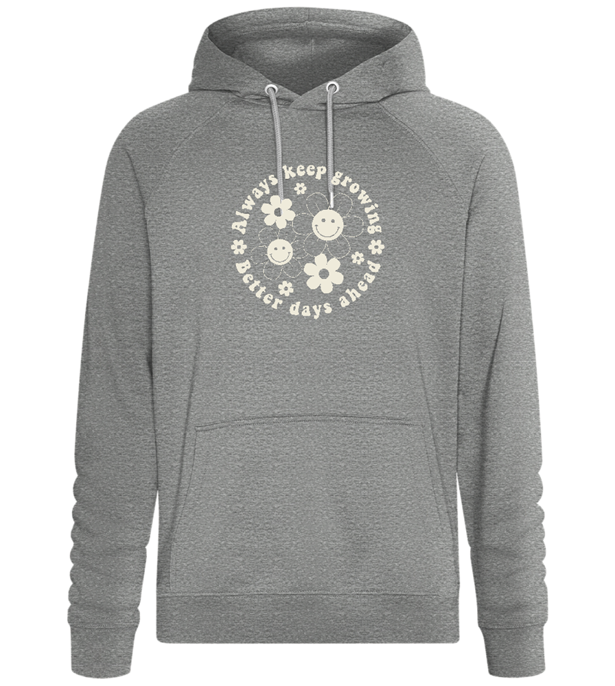 Keep Growing Smiley Design - Comfort unisex hoodie_ORION GREY II_front