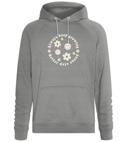 Keep Growing Smiley Design - Comfort unisex hoodie_ORION GREY II_front