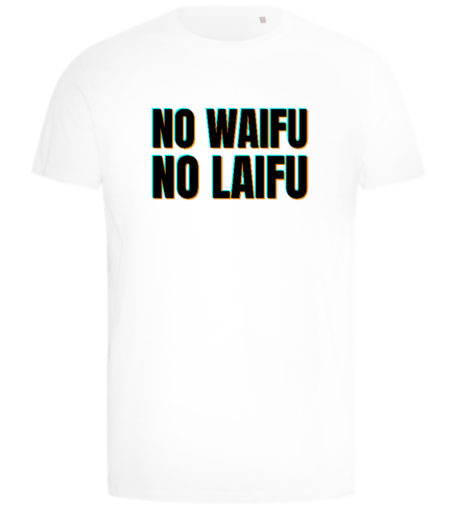 No Waifu Design - Comfort men's t-shirt_WHITE_front