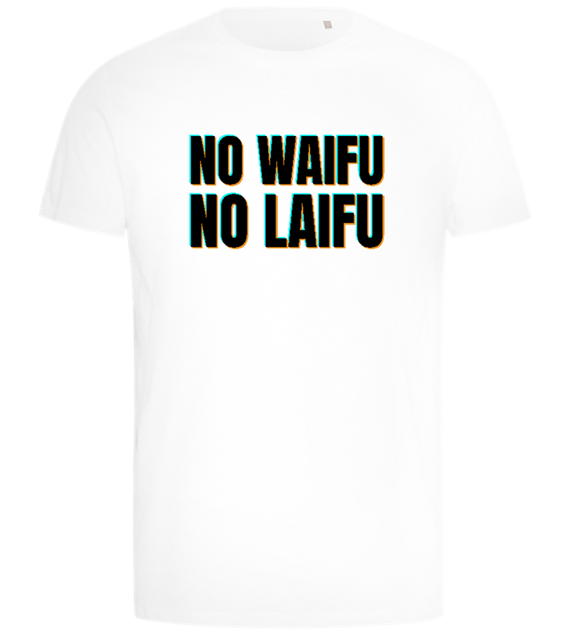 No Waifu Design - Comfort men's t-shirt_WHITE_front