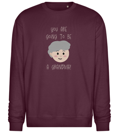 Going To Be A Grandma Design - Comfort Essential Unisex Sweater_BORDEAUX_front