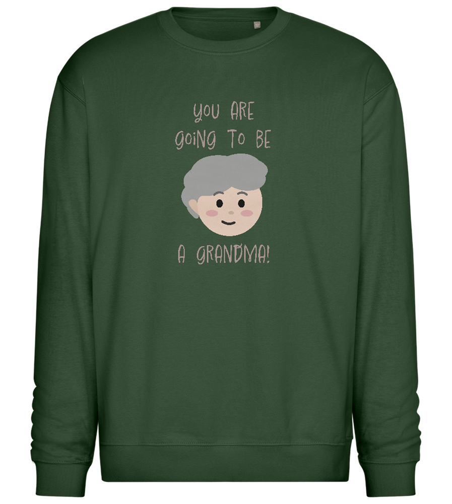 Going To Be A Grandma Design - Comfort Essential Unisex Sweater_GREEN BOTTLE_front