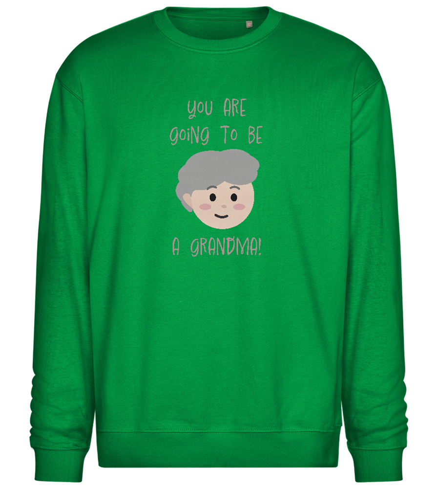 Going To Be A Grandma Design - Comfort Essential Unisex Sweater_MEADOW GREEN_front