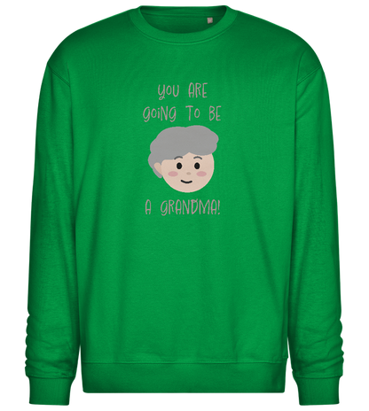 Going To Be A Grandma Design - Comfort Essential Unisex Sweater_MEADOW GREEN_front