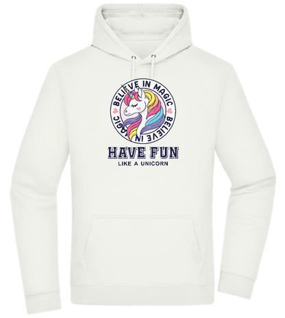 Believe in Magic Unicorn Design - Premium Essential Unisex Hoodie_CREAMY GREEN_front