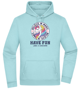 Believe in Magic Unicorn Design - Premium Essential Unisex Hoodie