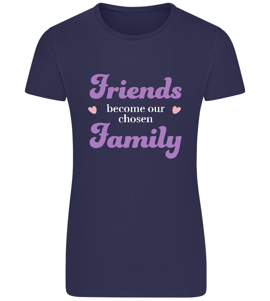 Chosen Family Design - Basic women's fitted t-shirt_FRENCH NAVY_front