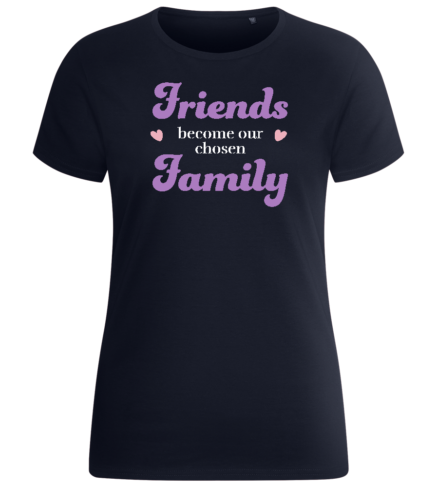 Chosen Family Design - Basic women's fitted t-shirt_FRENCH NAVY_front