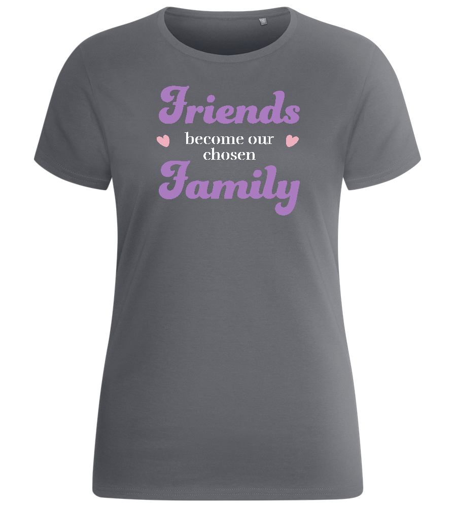 Chosen Family Design - Basic women's fitted t-shirt_MOUSE GREY_front