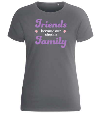 Chosen Family Design - Basic women's fitted t-shirt_MOUSE GREY_front