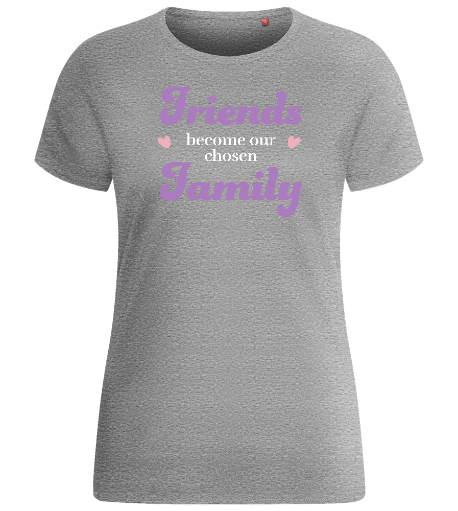 Chosen Family Design - Basic women's fitted t-shirt_ORION GREY_front