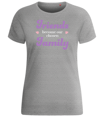 Chosen Family Design - Basic women's fitted t-shirt_ORION GREY_front