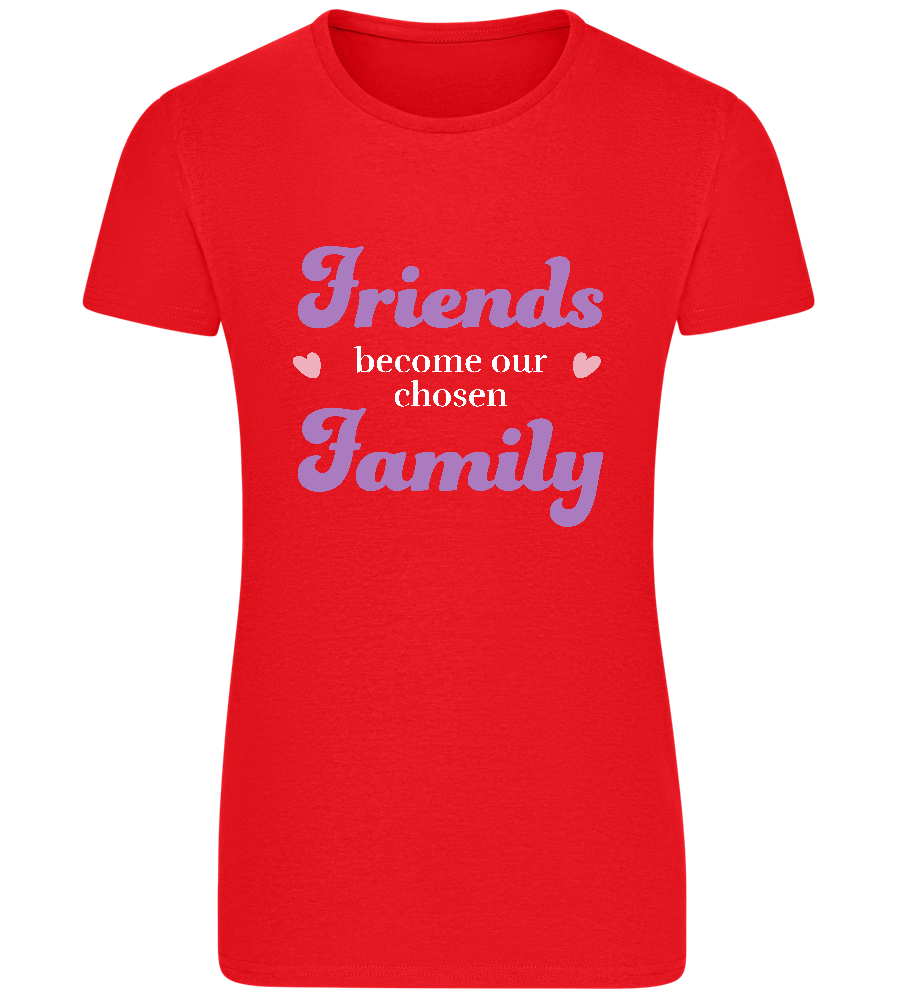 Chosen Family Design - Basic women's fitted t-shirt_RED_front