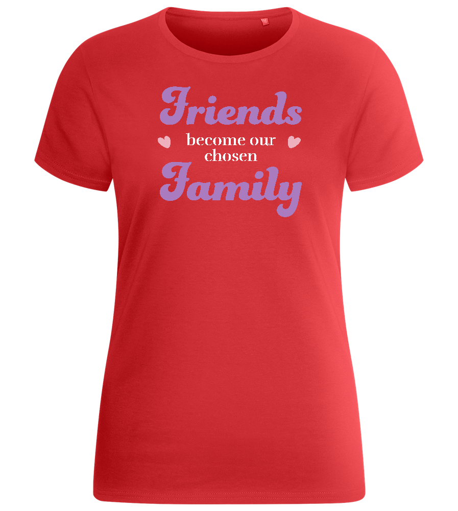 Chosen Family Design - Basic women's fitted t-shirt_RED_front