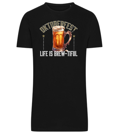 Life is Brew-tiful Design - Comfort men's long t-shirt_DEEP BLACK_front