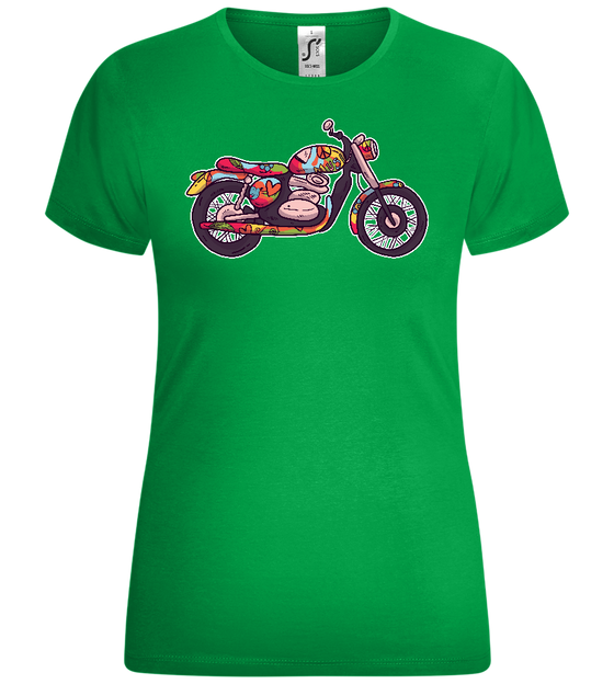 Hippie Motorcycle Design - Comfort women's t-shirt_MEADOW GREEN_front