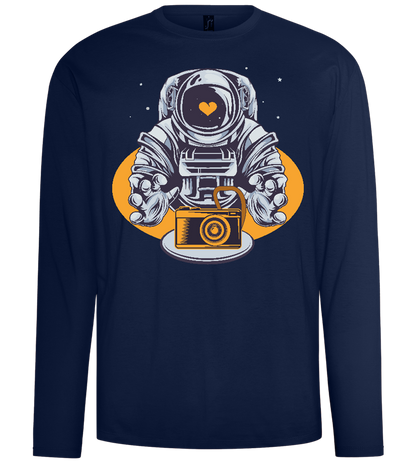 Spaceman Camera Design - Comfort men's long sleeve t-shirt_MARINE_front