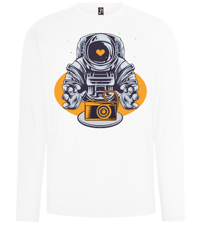 Spaceman Camera Design - Comfort men's long sleeve t-shirt_WHITE_front