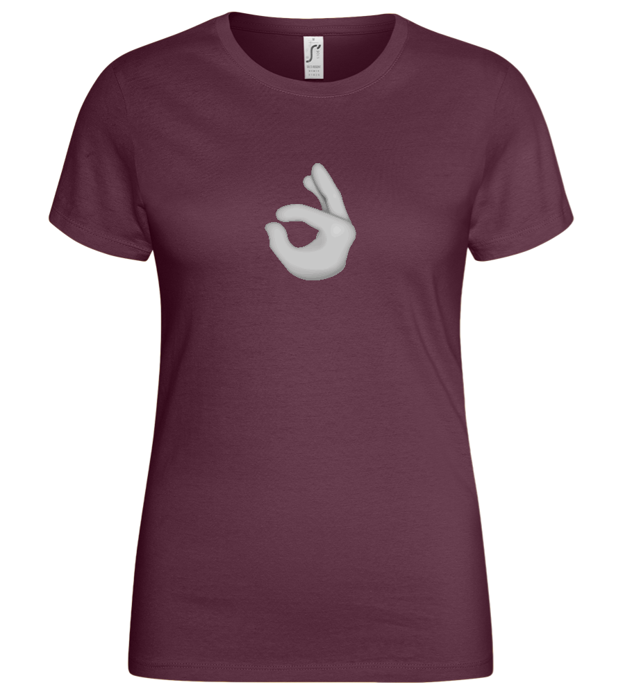 Dirty Emoji 2 Design - Basic women's t-shirt_BORDEAUX_front