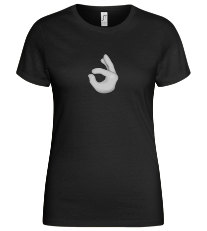 Dirty Emoji 2 Design - Basic women's t-shirt_DEEP BLACK_front