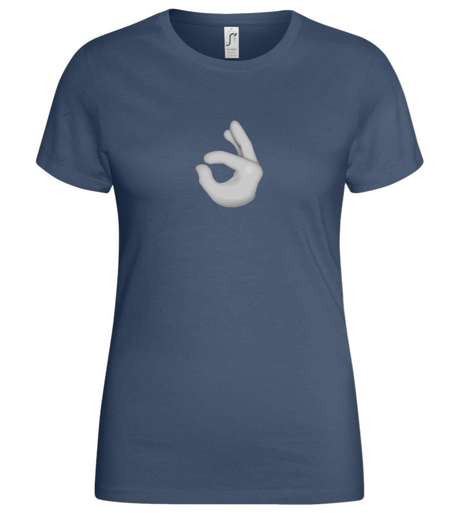 Dirty Emoji 2 Design - Basic women's t-shirt_DENIM_front