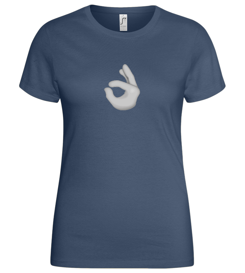 Dirty Emoji 2 Design - Basic women's t-shirt_DENIM_front