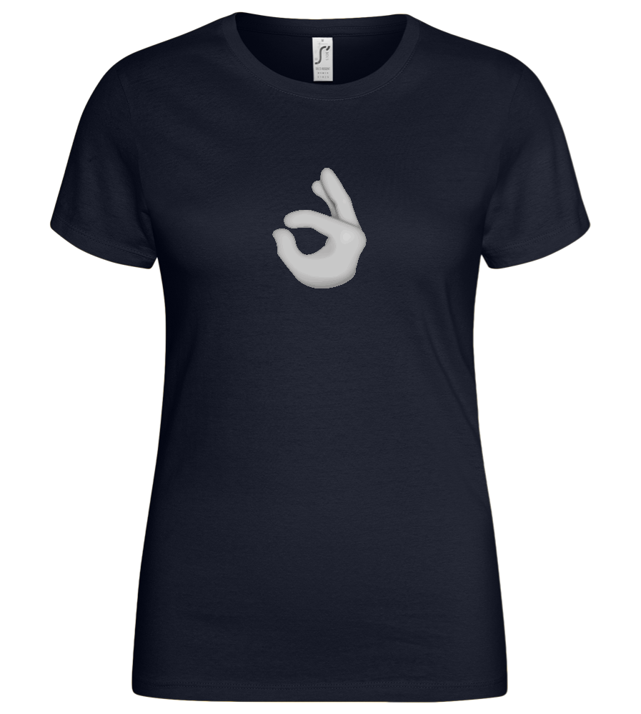 Dirty Emoji 2 Design - Basic women's t-shirt_FRENCH NAVY_front