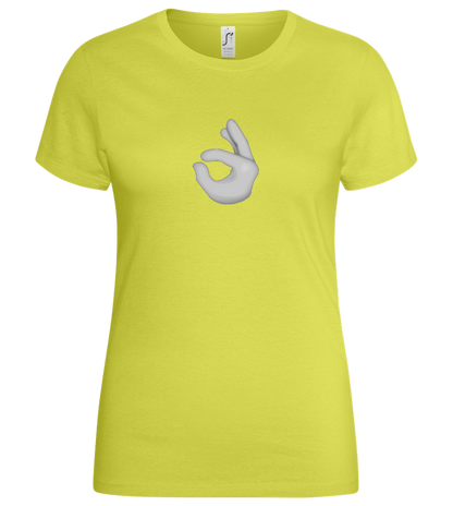 Dirty Emoji 2 Design - Basic women's t-shirt_GREEN APPLE_front