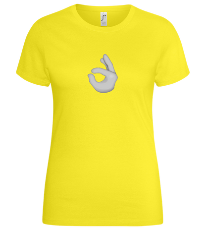 Dirty Emoji 2 Design - Basic women's t-shirt_LEMON_front