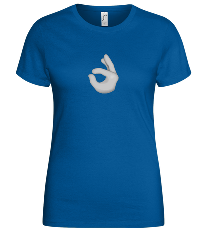 Dirty Emoji 2 Design - Basic women's t-shirt_ROYAL_front