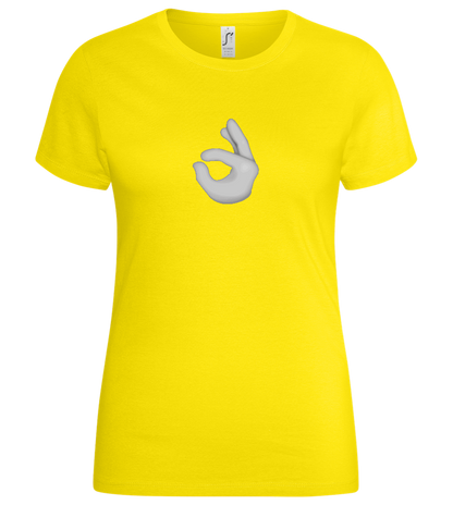 Dirty Emoji 2 Design - Basic women's t-shirt_YELLOW_front