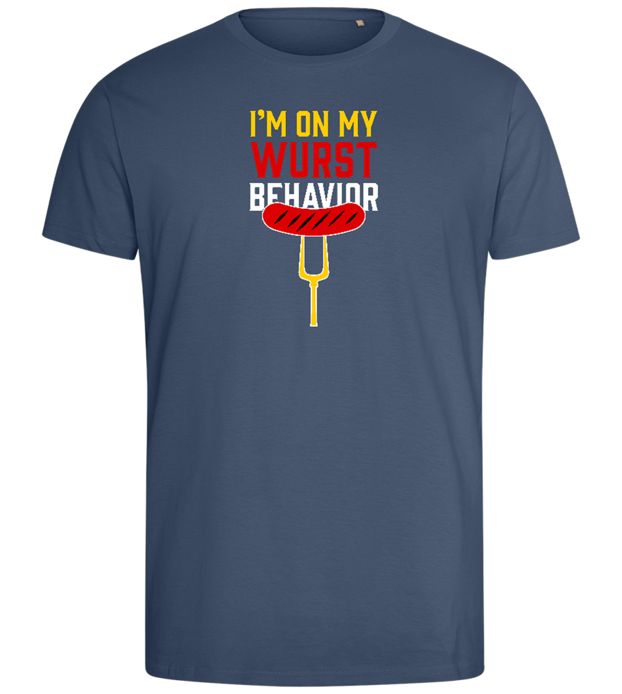 I'm On My Wurst Behaviour Design - Comfort men's fitted t-shirt_DENIM_front