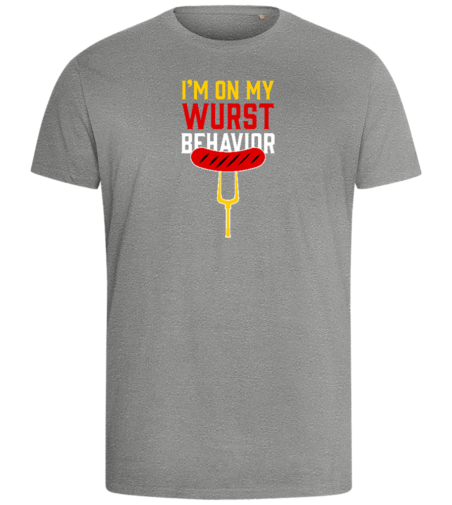 I'm On My Wurst Behaviour Design - Comfort men's fitted t-shirt_ORION GREY_front