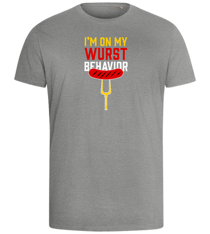 I'm On My Wurst Behaviour Design - Comfort men's fitted t-shirt_ORION GREY_front