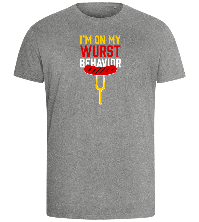 I'm On My Wurst Behaviour Design - Comfort men's fitted t-shirt_ORION GREY_front