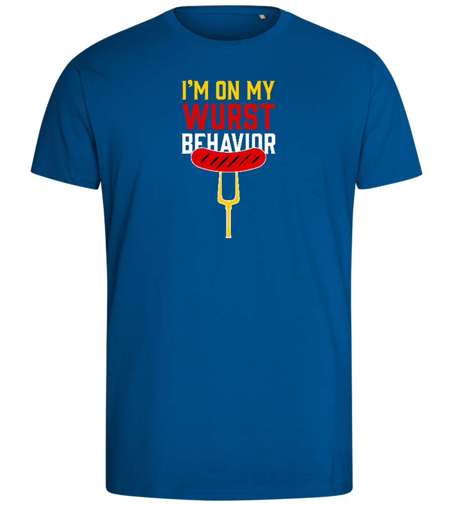 I'm On My Wurst Behaviour Design - Comfort men's fitted t-shirt_ROYAL_front