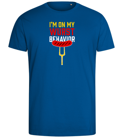 I'm On My Wurst Behaviour Design - Comfort men's fitted t-shirt_ROYAL_front