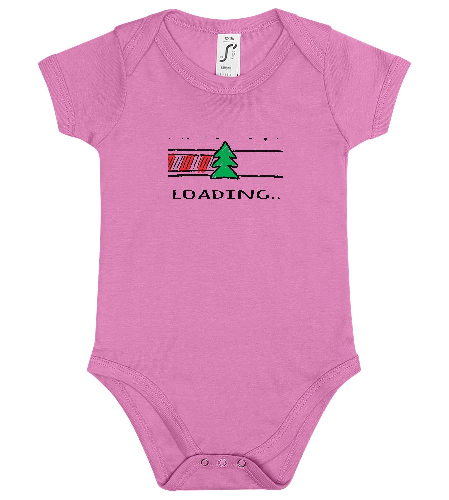 Christmas Loading Bar Design - Baby bodysuit_PINK ORCHID_front