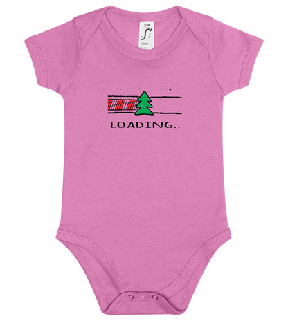 Christmas Loading Bar Design - Baby bodysuit_PINK ORCHID_front