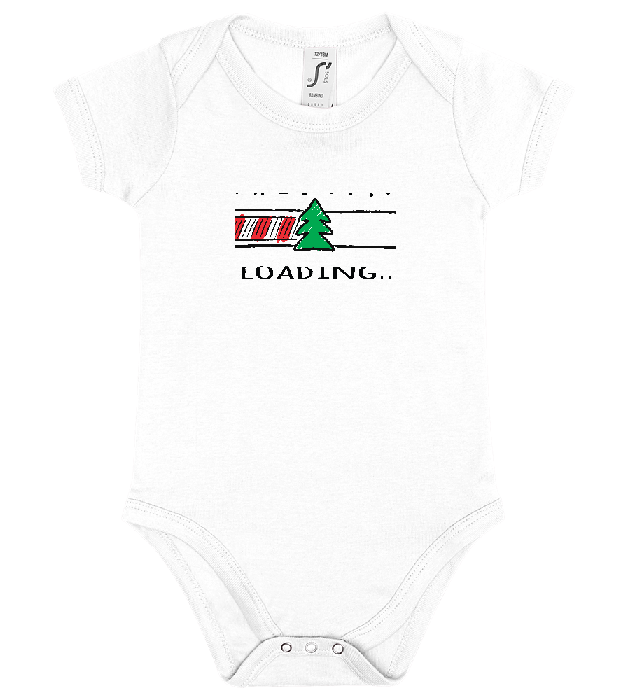 Christmas Loading Bar Design - Baby bodysuit_WHITE_front