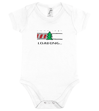 Christmas Loading Bar Design - Baby bodysuit_WHITE_front