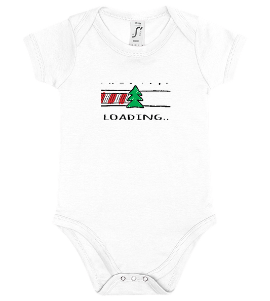 Christmas Loading Bar Design - Baby bodysuit_WHITE_front