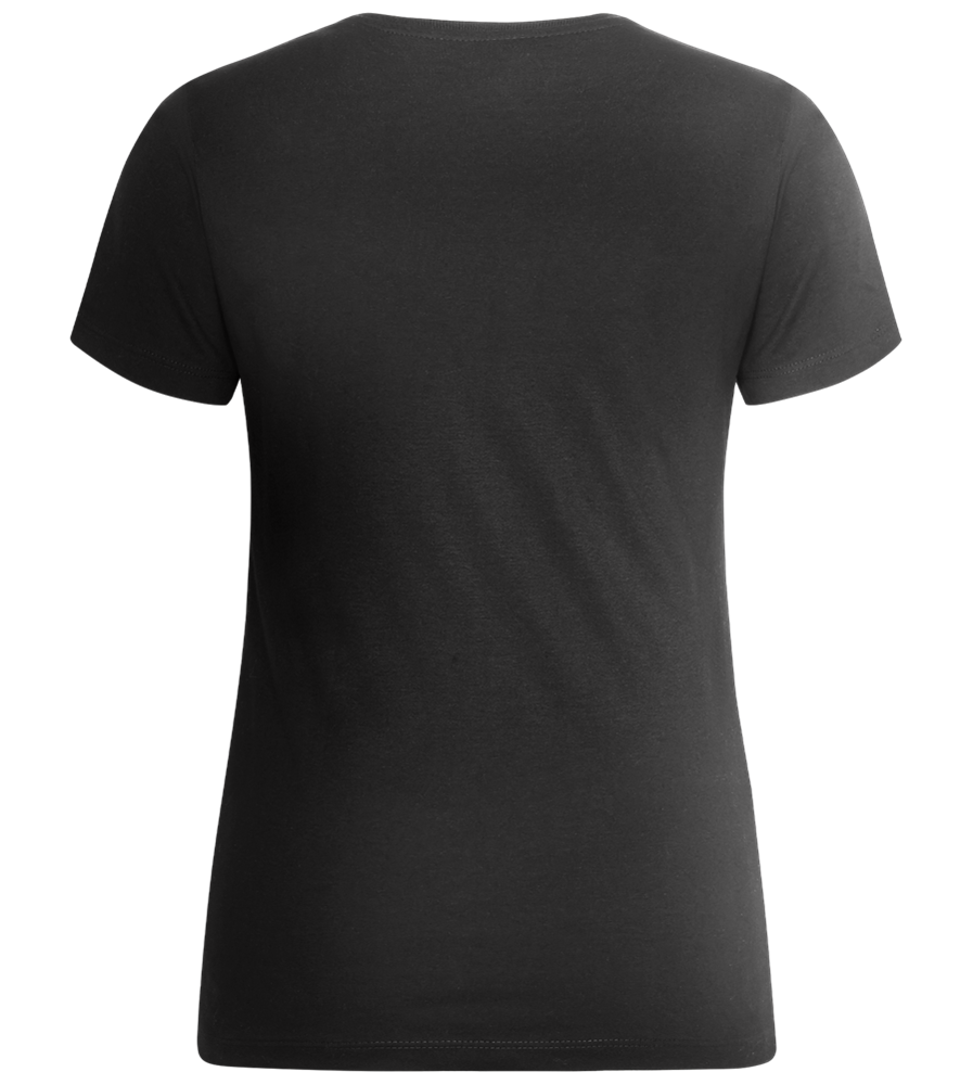 J'y Vais au Talent Sans Pression Design - Premium women's v-neck t-shirt_DEEP BLACK_back