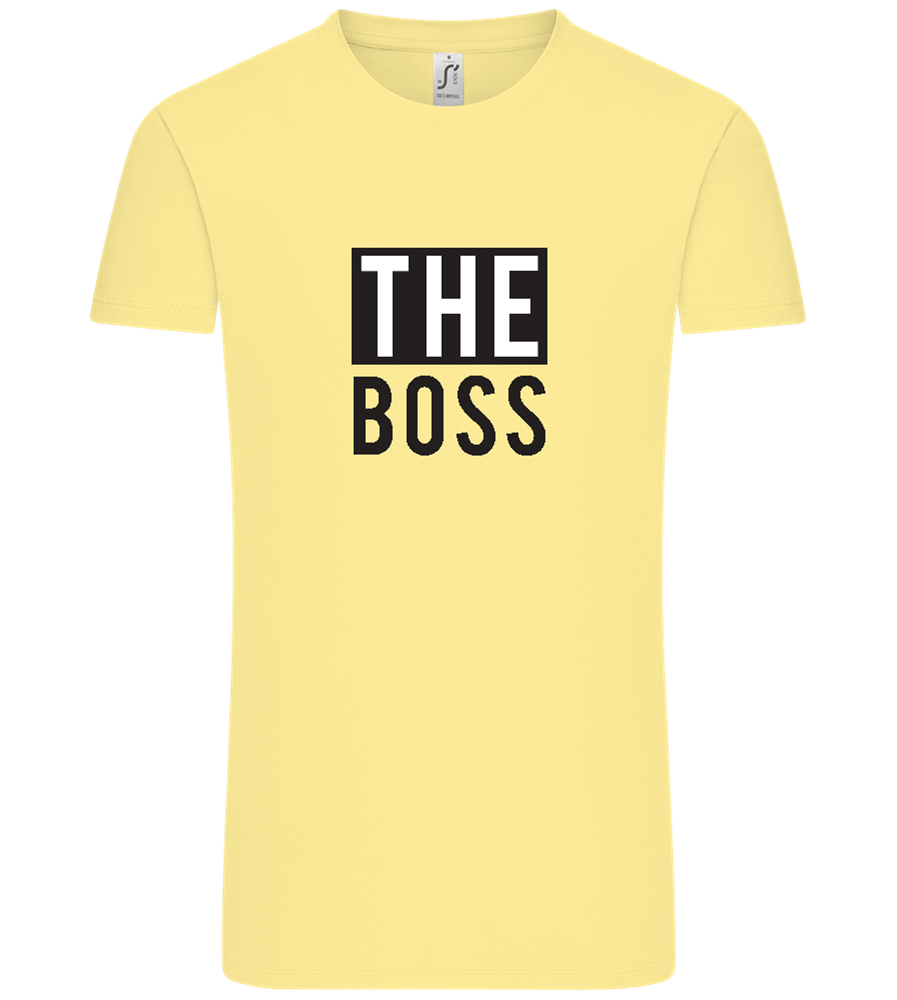 The Boss Design - Comfort Unisex T-Shirt_AMARELO CLARO_front