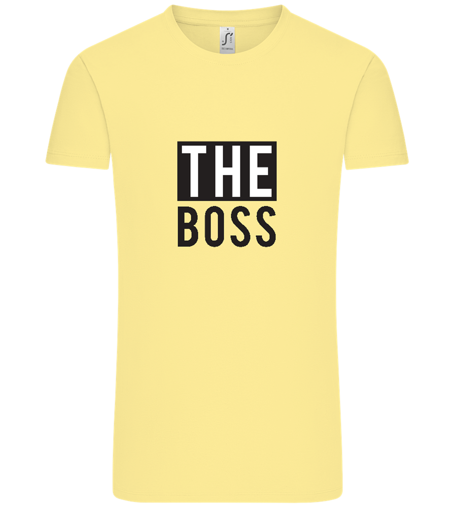 The Boss Design - Comfort Unisex T-Shirt_AMARELO CLARO_front