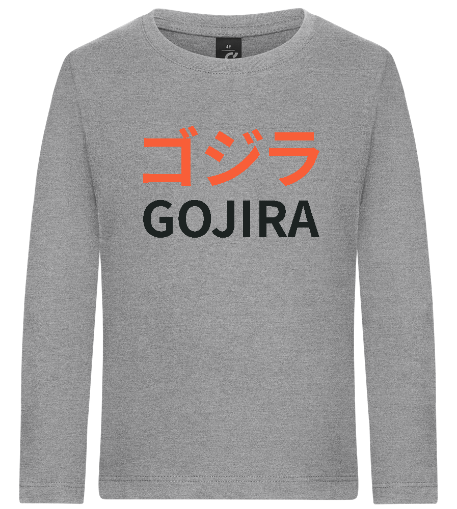 Gojira Design - Premium kids long sleeve t-shirt_ORION GREY_front