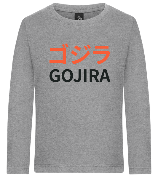 Gojira Design - Premium kids long sleeve t-shirt_ORION GREY_front