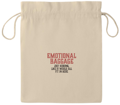 Emotional Baggage Design - Essential medium drawcord gift bag_BEIGE_front